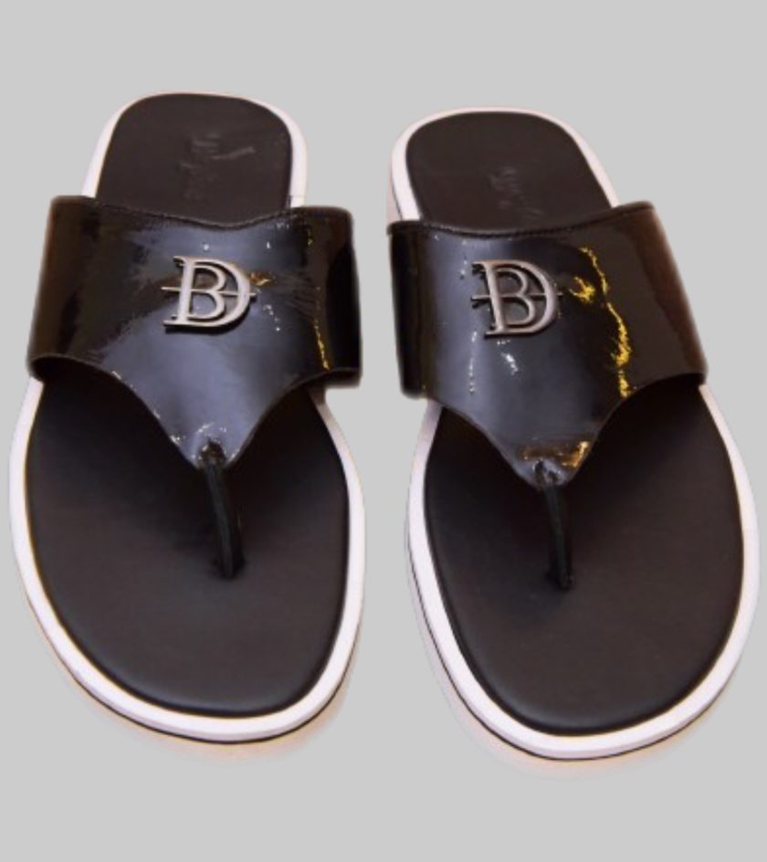 Leather slippers