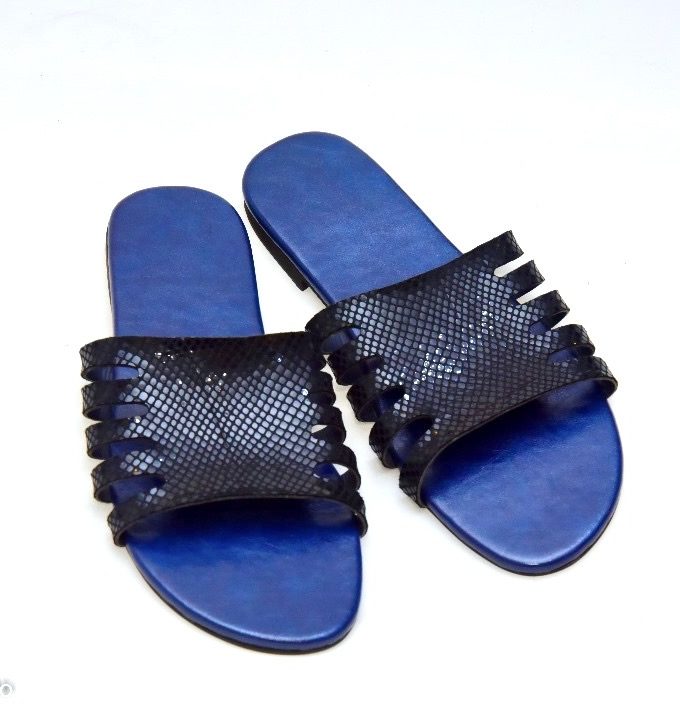 Blue Slide Sandals